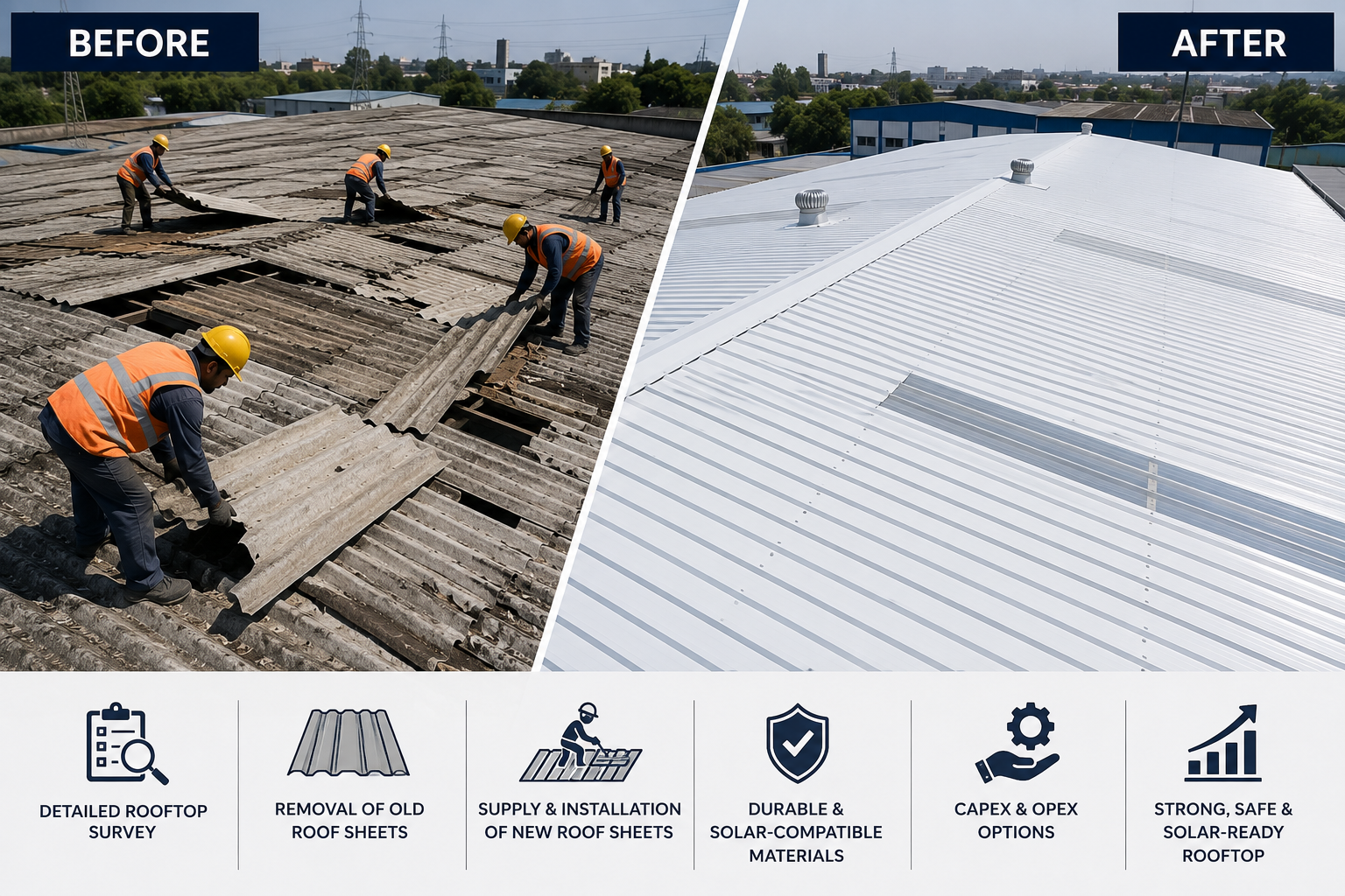 Roof Sheet Changing Service